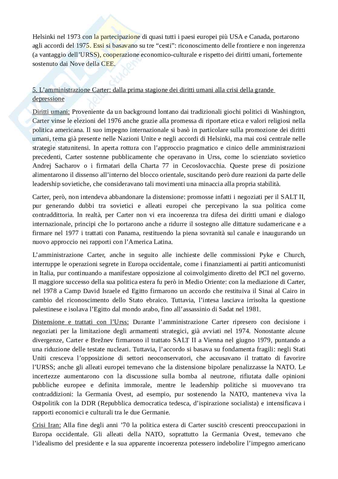 Riassunto esame Storia delle relazioni internazionali, Prof. De Luca Daniele, libro consigliato Storia delle relazioni internazionali, Varsori Pag. 46