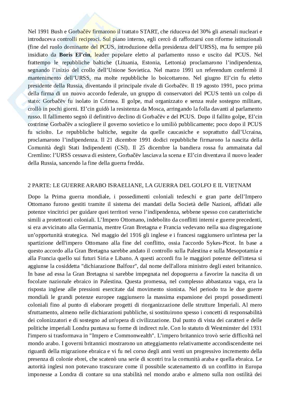 Riassunto esame Storia delle relazioni internazionali, Prof. De Luca Daniele, libro consigliato Storia delle relazioni internazionali, Varsori Pag. 56