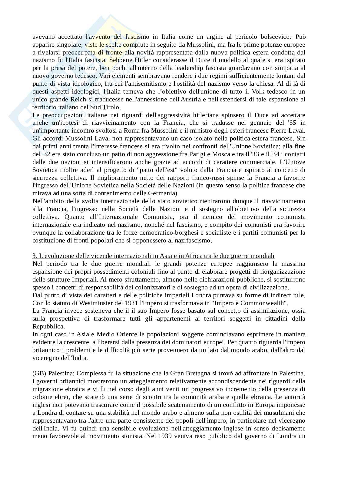 Riassunto esame Storia delle relazioni internazionali, Prof. De Luca Daniele, libro consigliato Storia delle relazioni internazionali, Varsori Pag. 6