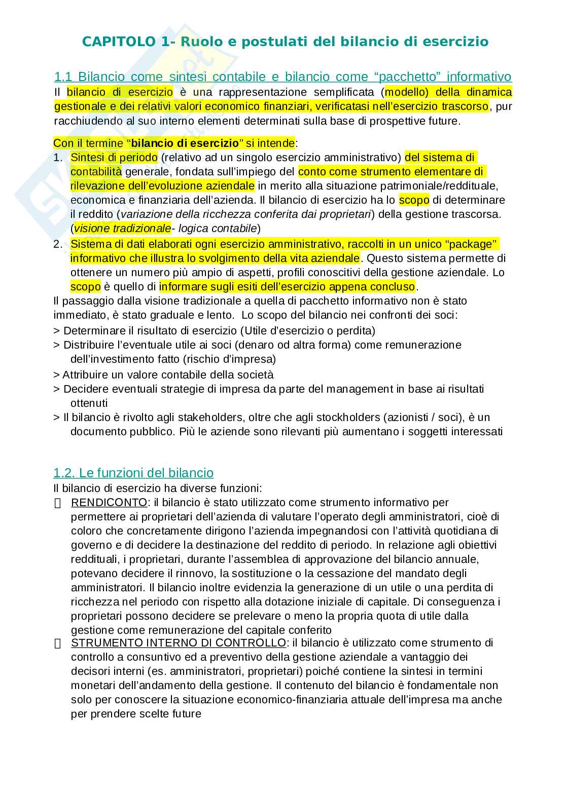 Appunti Contabilità e bilancio Pag. 1