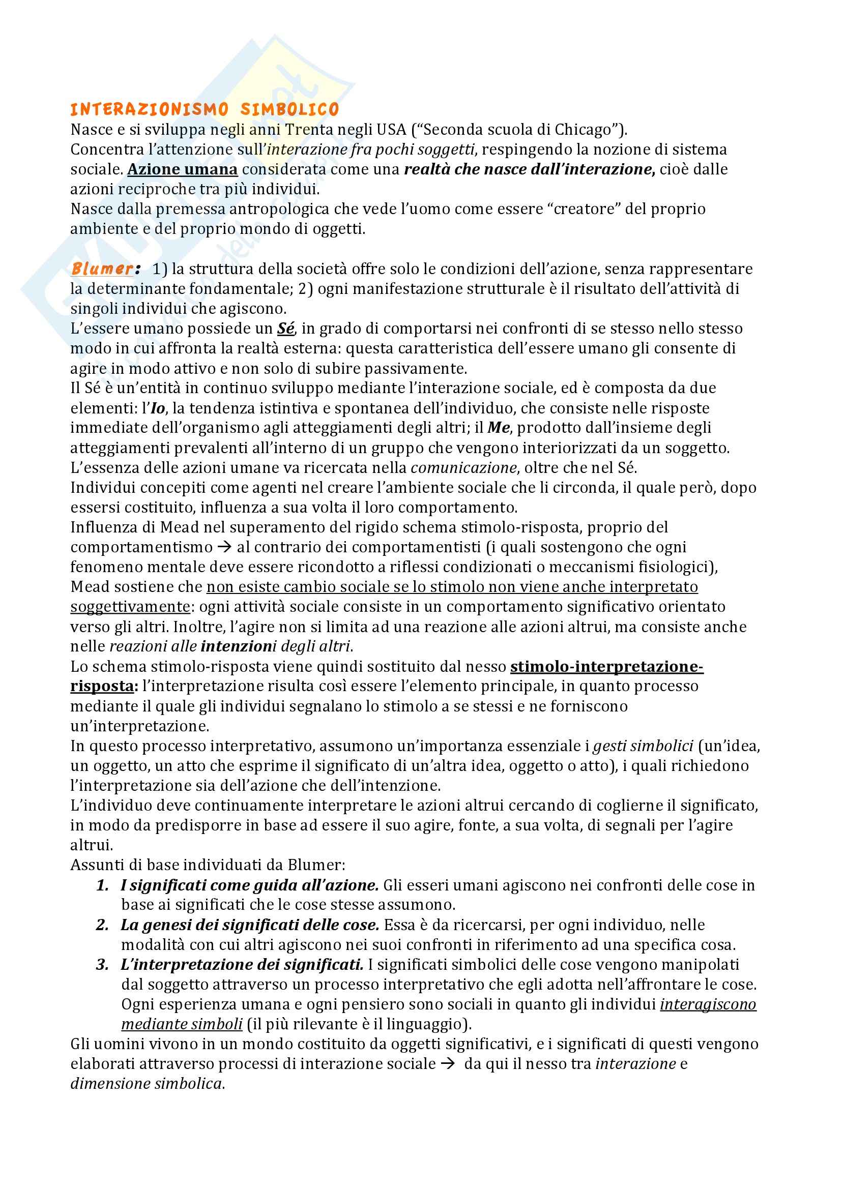 Riassunto esame Sociologia, prof. Lombardi, libro consigliato Sociologia: Teorie e problemi, Cesareo Pag. 2