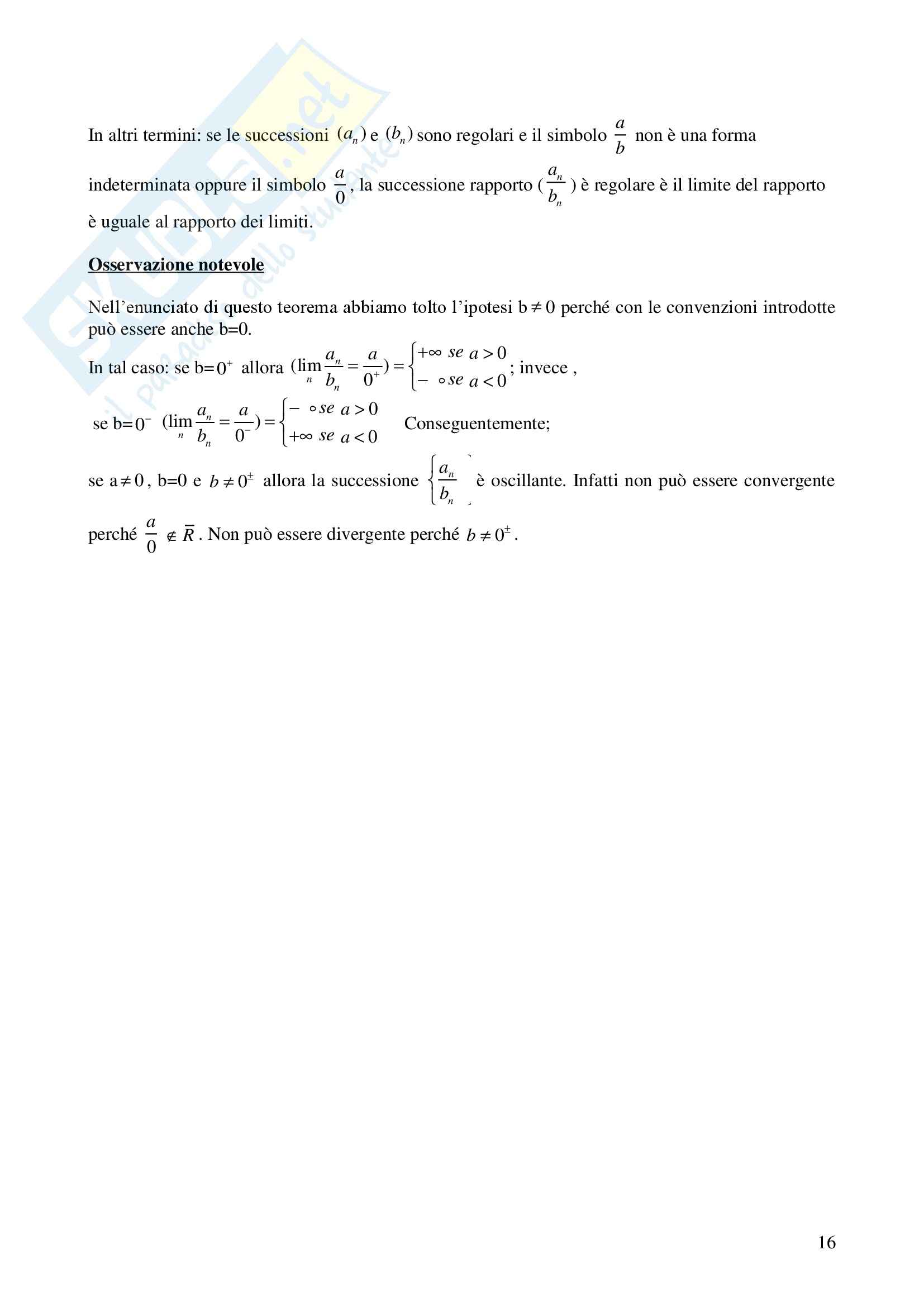 Analisi matematica I - gli estremi di insiemi Pag. 16