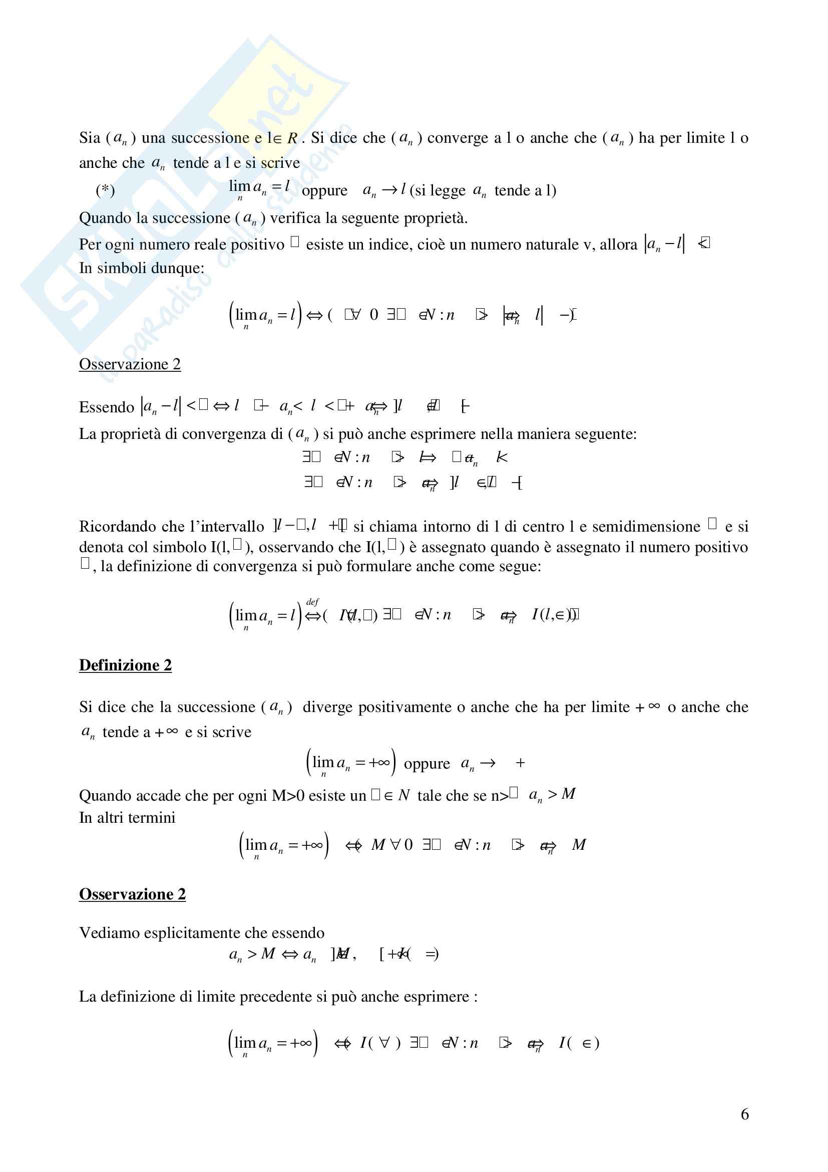 Analisi matematica I - gli estremi di insiemi Pag. 6