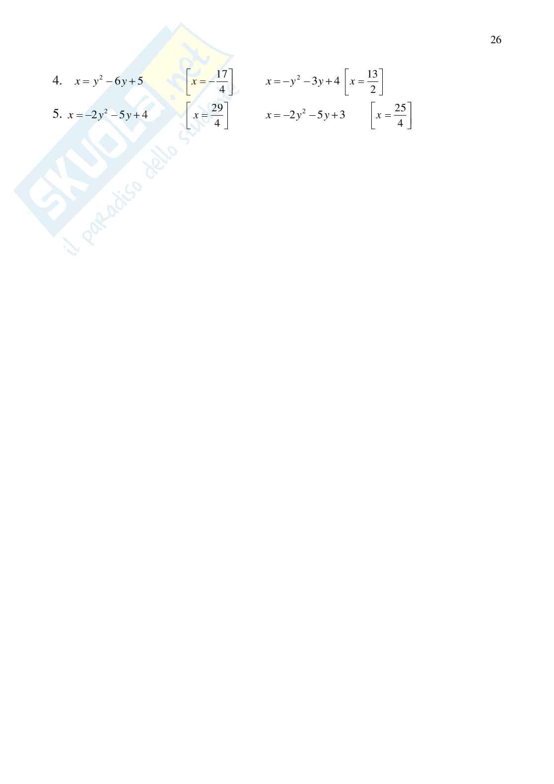 Argomenti di matematica e geometria utile per concorsi scuola a26 a27 a28. Pag. 26