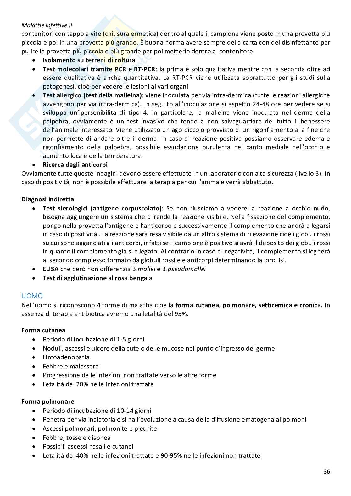 Malattie infettive II  Pag. 36