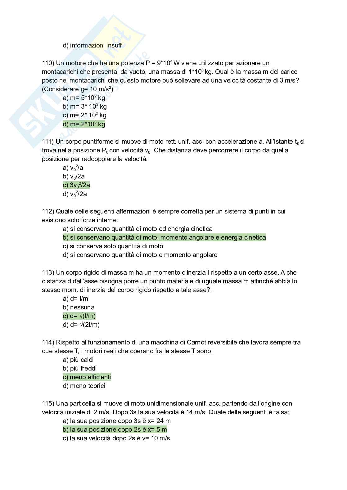 Quiz svolto del corso di Fisica 1 Pag. 21