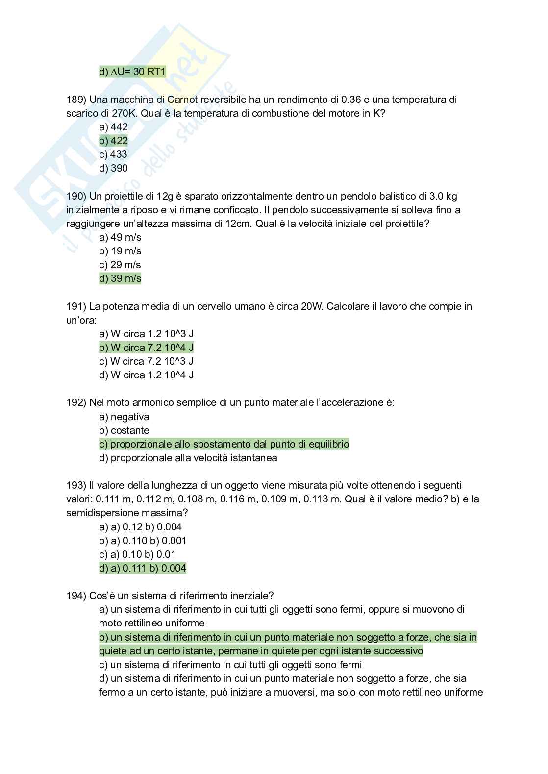 Quiz svolto del corso di Fisica 1 Pag. 36