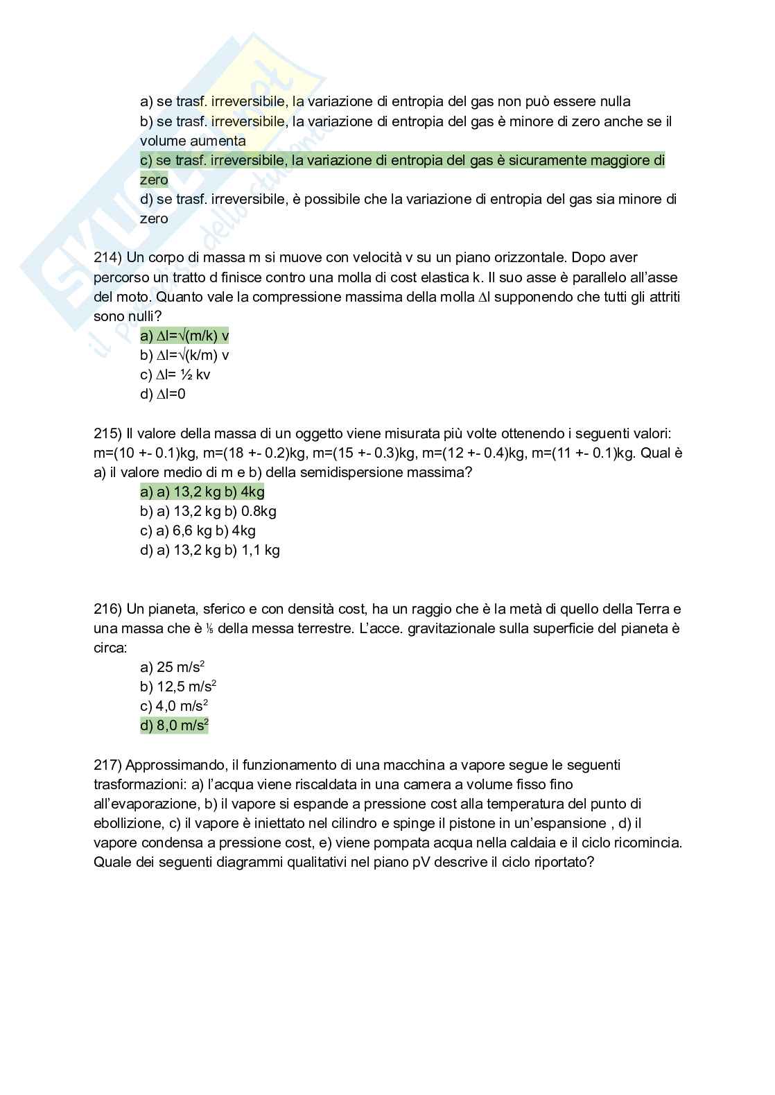 Quiz svolto del corso di Fisica 1 Pag. 41