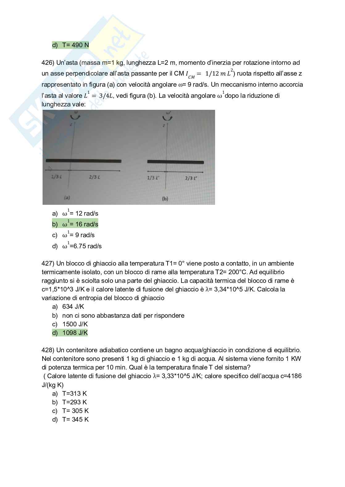 Quiz svolto del corso di Fisica 1 Pag. 81