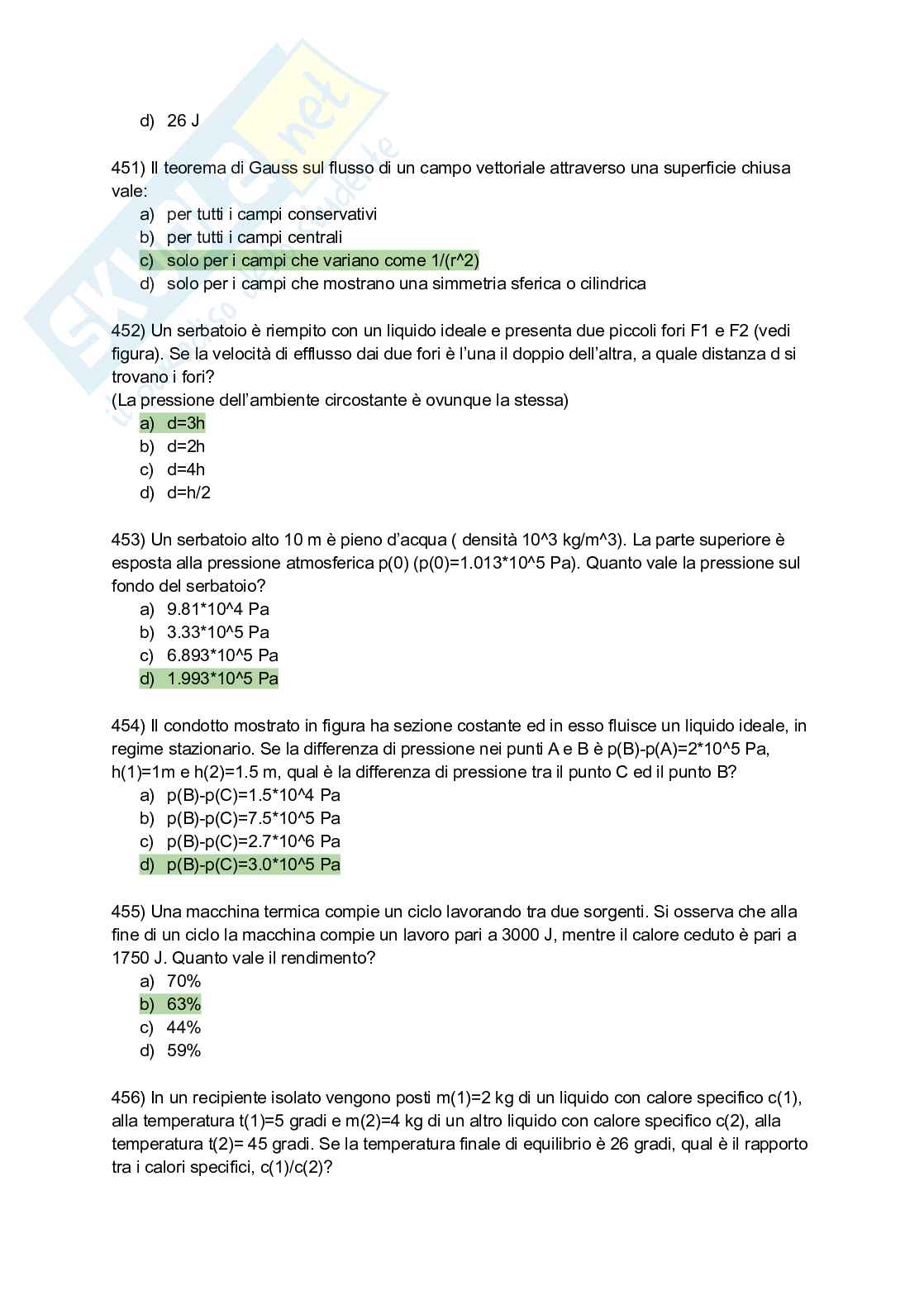 Quiz svolto del corso di Fisica 1 Pag. 86
