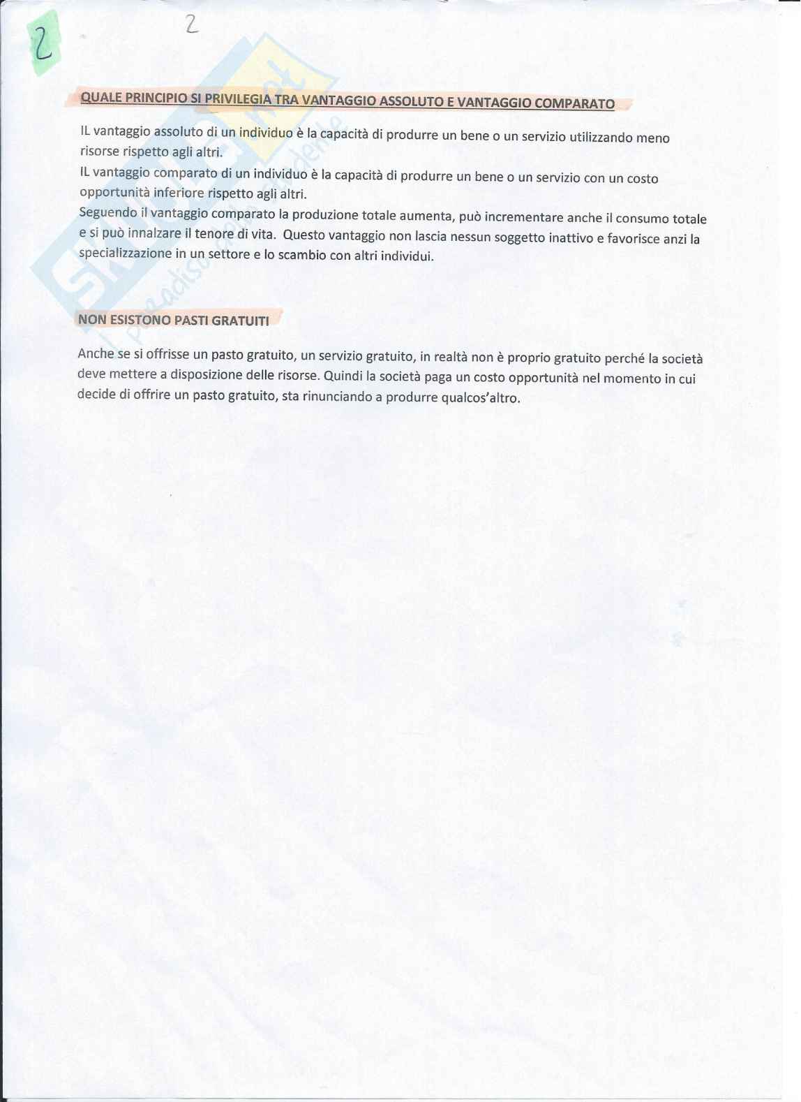 Esercitazioni svolte Economia politica Pag. 2