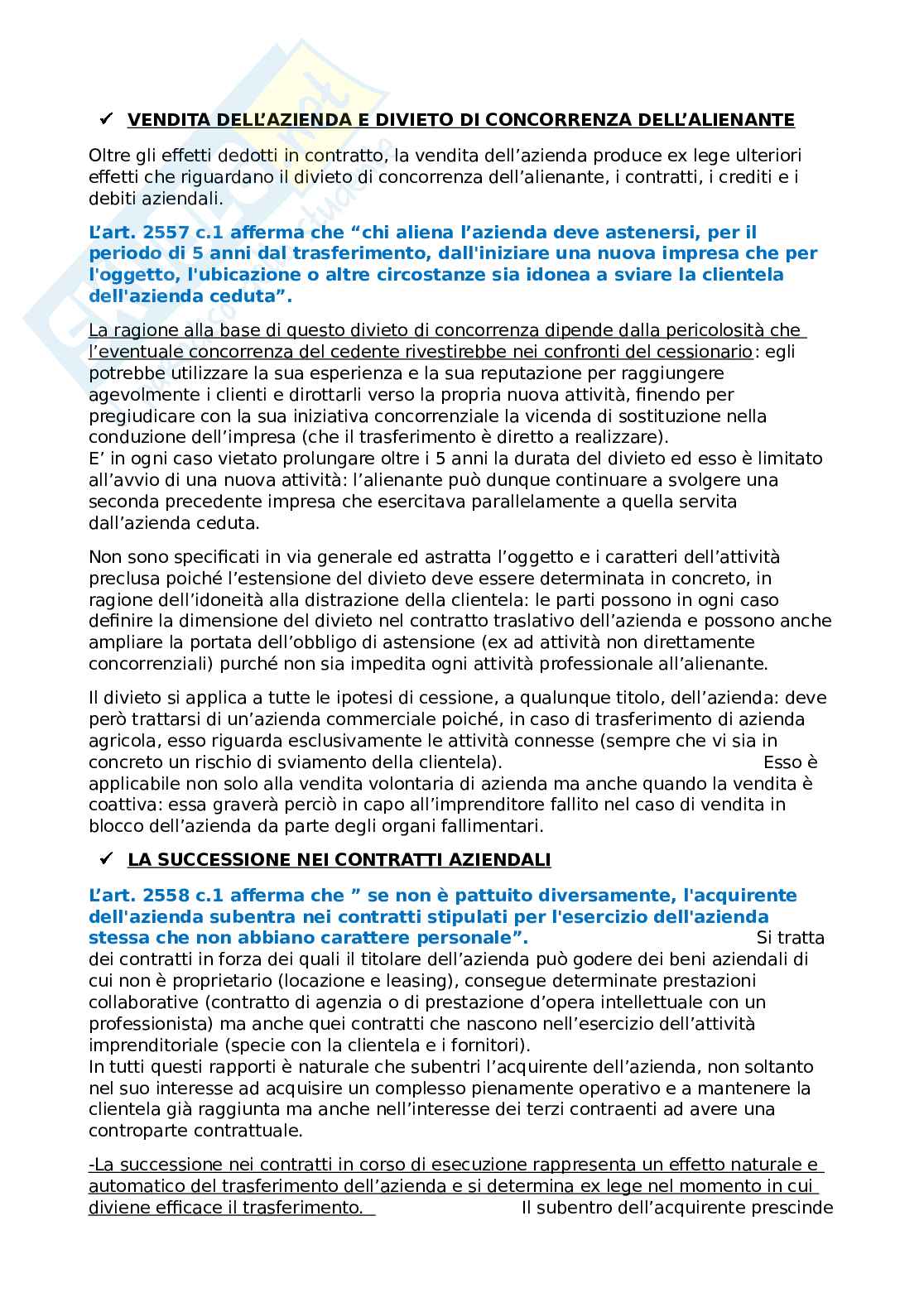 Riassunto esame Diritto Commerciale, Prof. Fabbio Philipp, libro consigliato Manuale di diritto commerciale, Mario Campobasso Pag. 21