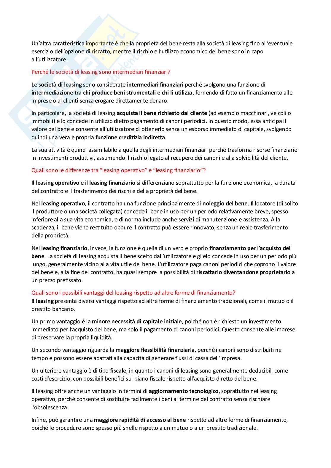 Appunti Economia degli intermediari finanziari Pag. 36