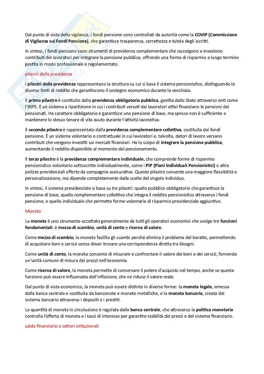 Appunti Economia degli intermediari finanziari Pag. 66