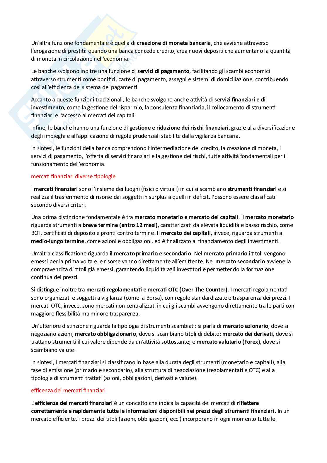 Appunti Economia degli intermediari finanziari Pag. 71