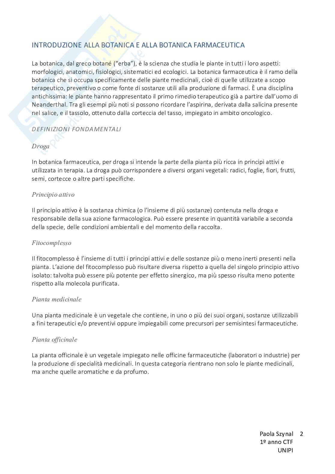 Biologia vegetale con elementi di botanica farmaceutica Pag. 2