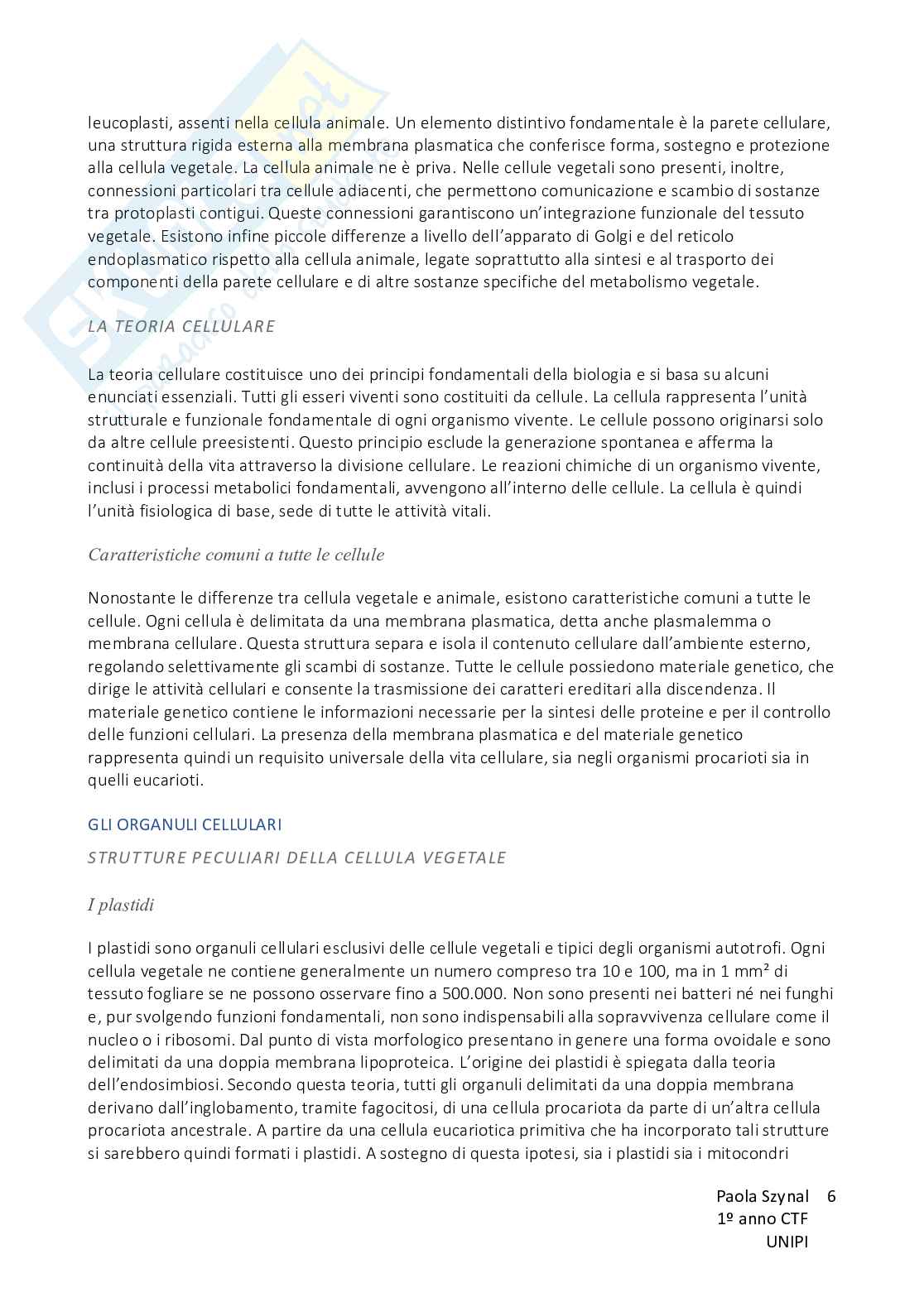 Biologia vegetale con elementi di botanica farmaceutica Pag. 6