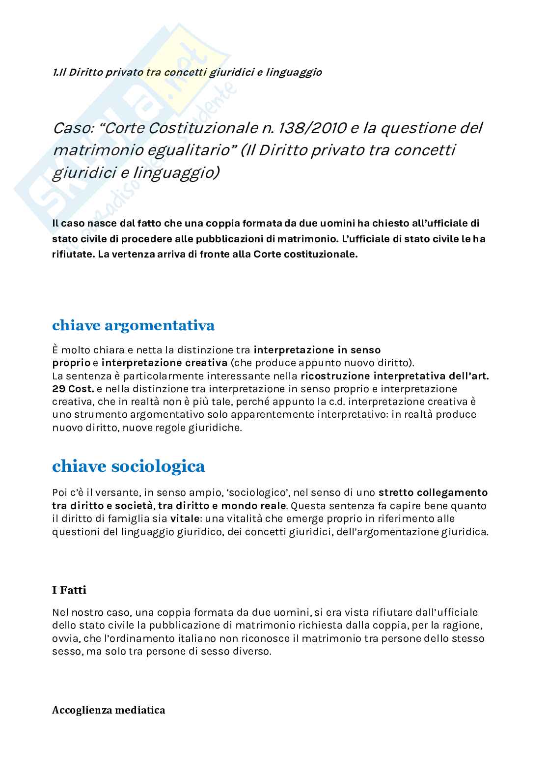Diritto privato tra concetti giuridici e linguaggio Pag. 1