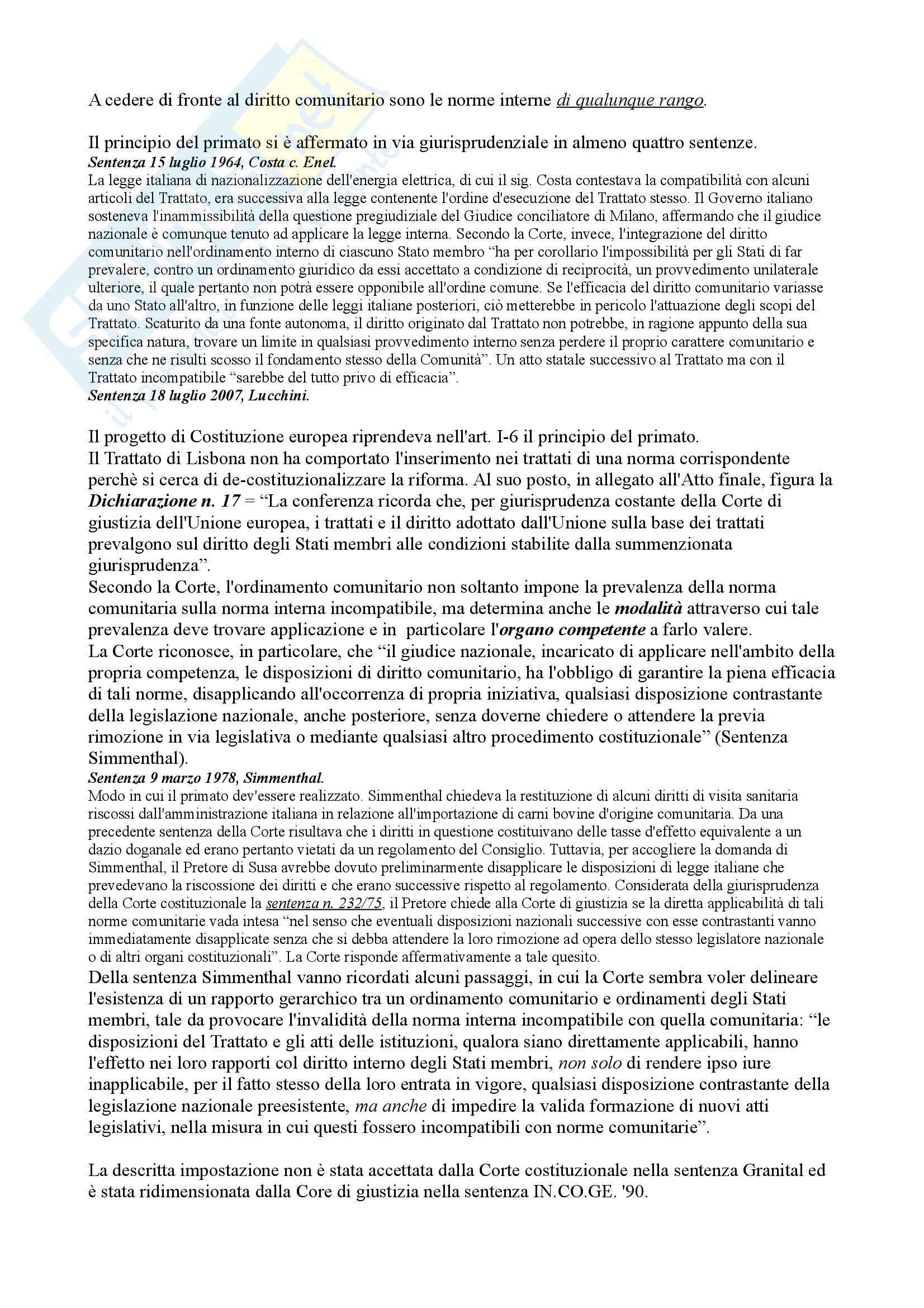 Diritto dell'Unione Europea - Appunti Pag. 51