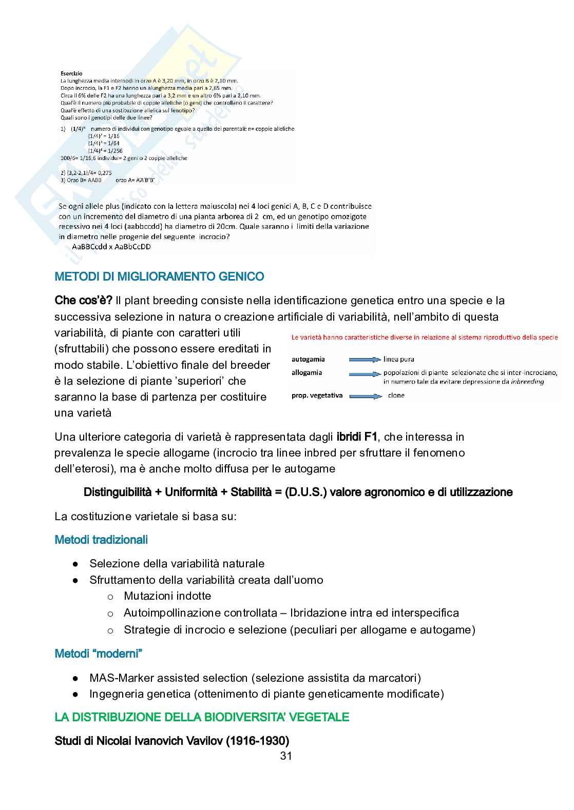 Genetica vegetale Pag. 31