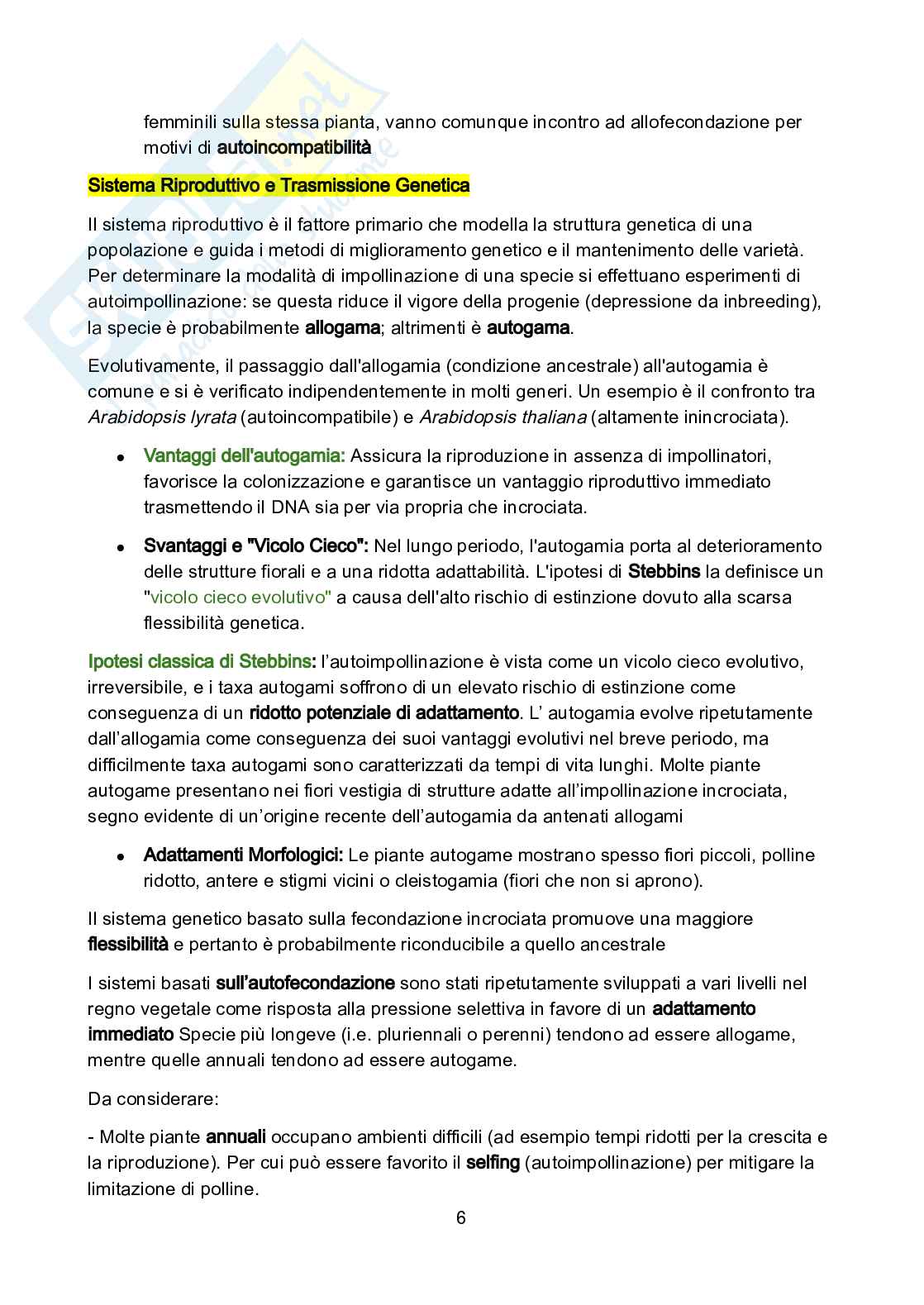 Genetica vegetale Pag. 6