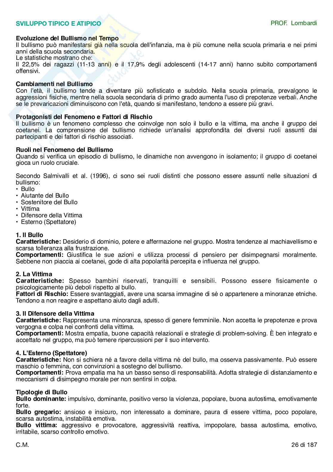 Psicologia dello sviluppo tipico e atipico  Pag. 26