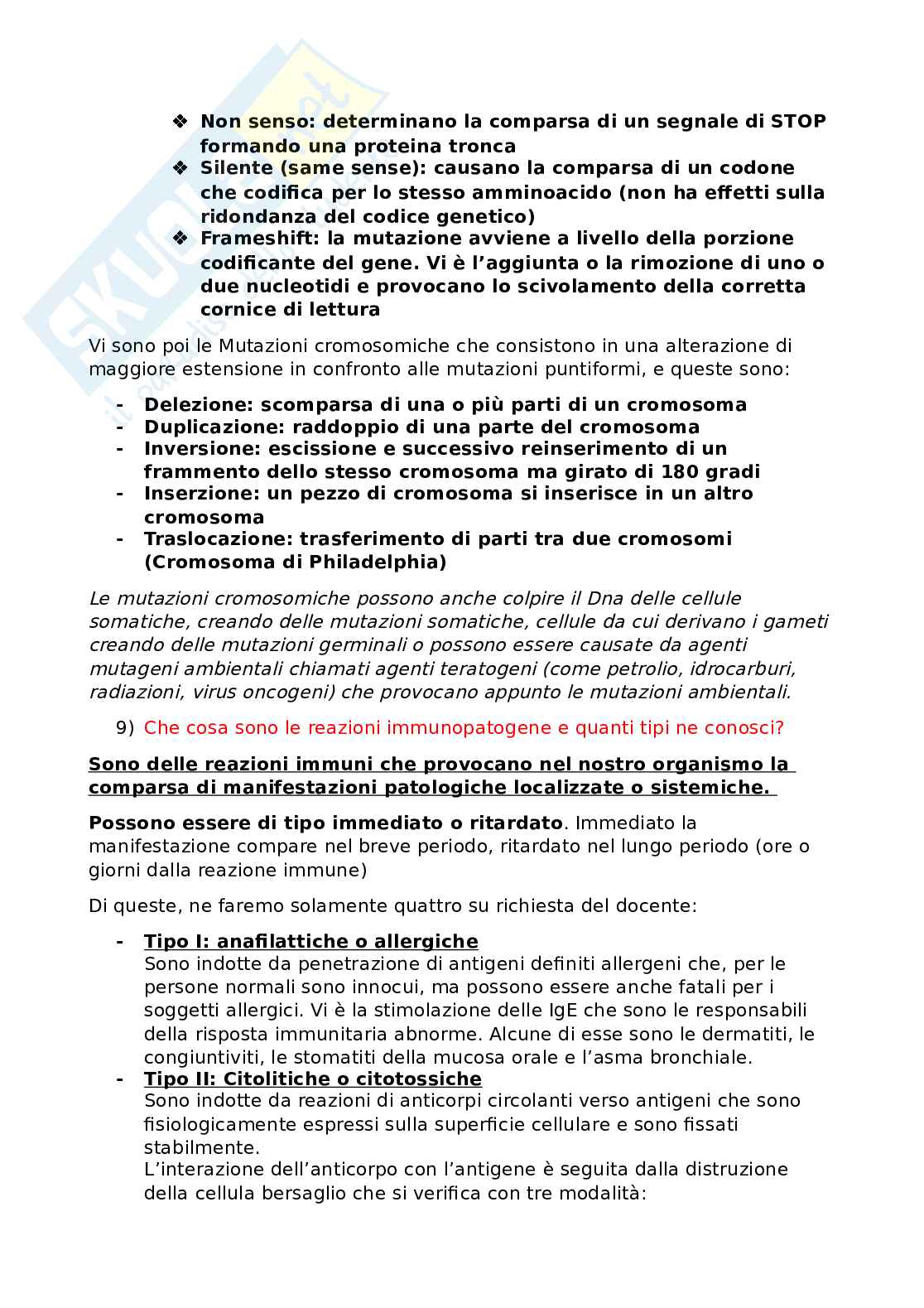 Appunti per esame Patologia generale Pag. 11