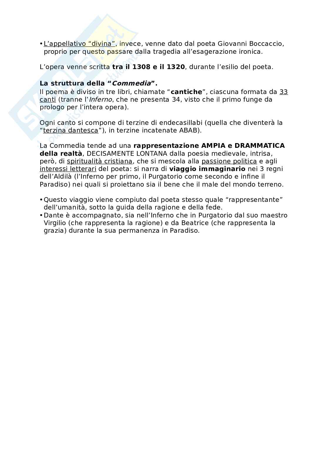 Dante Alighieri - Biografia personale, carriera letteraria, "Divina Commedia" Pag. 11