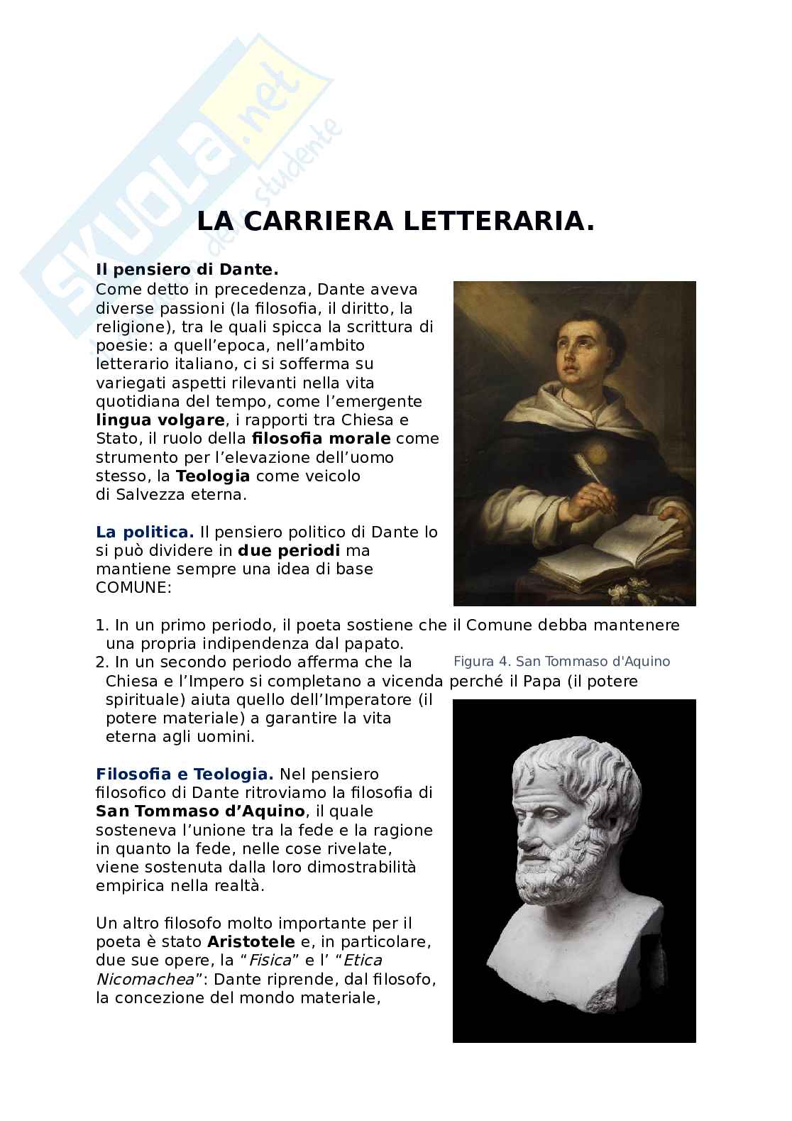 Dante Alighieri - Biografia personale, carriera letteraria, "Divina Commedia" Pag. 6