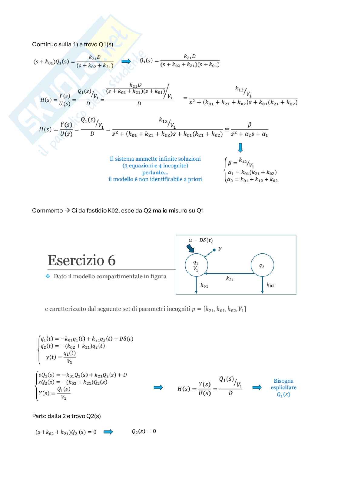 Esercizi di Modelli dei sistemi biologici Pag. 6