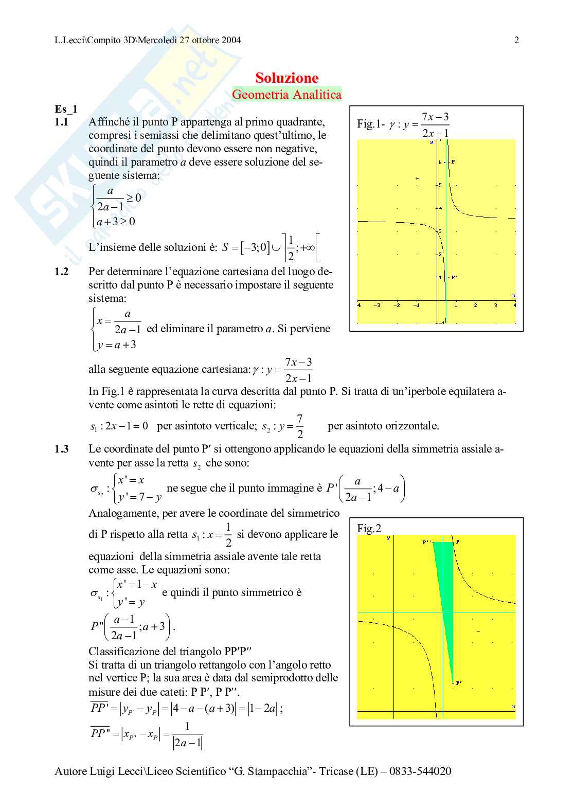 Compito in classe III liceo scientifico PNI Pag. 2