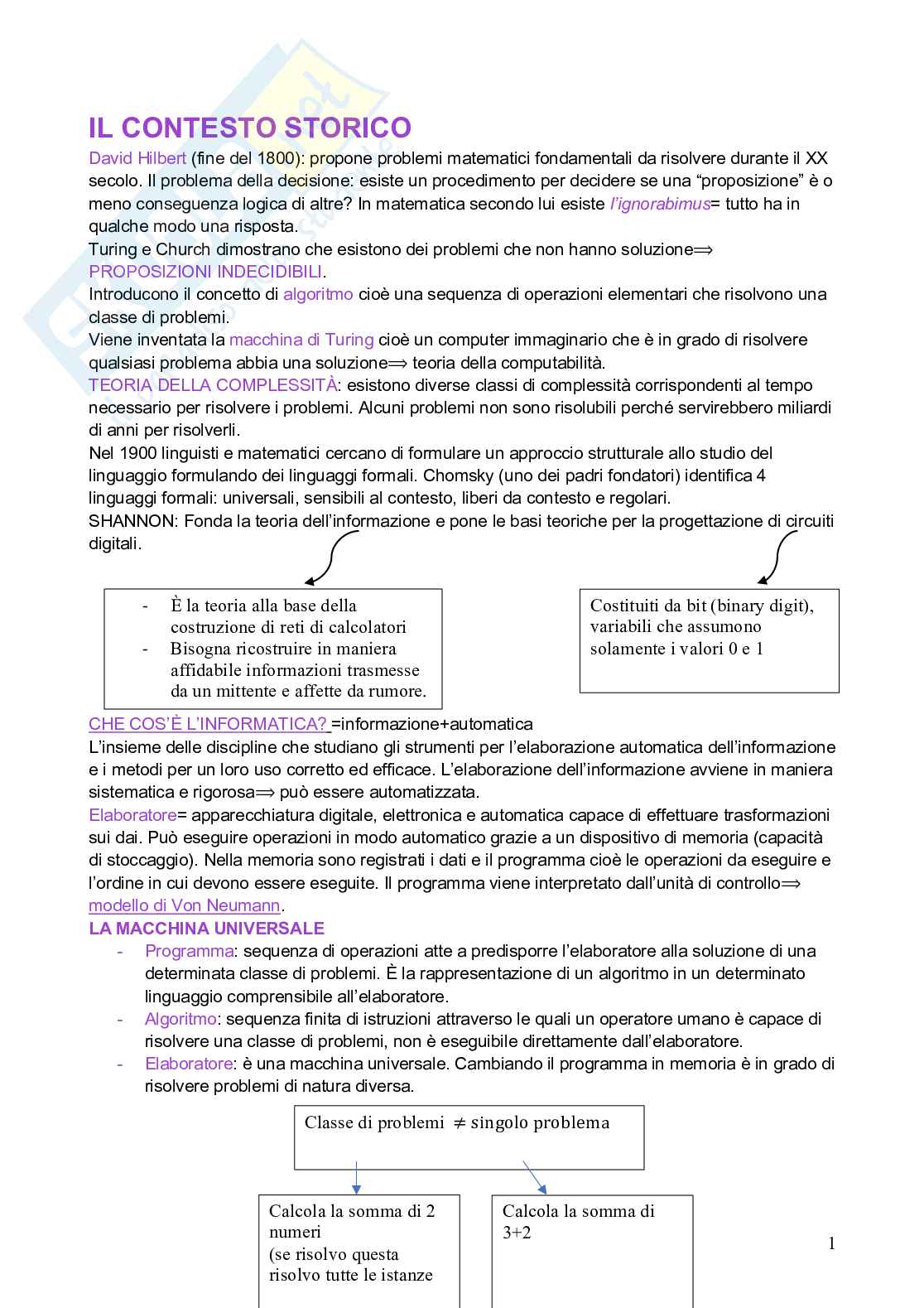 Appunti di Elementi di informatica e programmazione Pag. 1