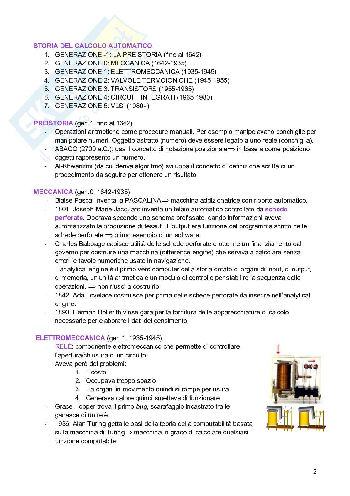 Appunti di Elementi di informatica e programmazione Pag. 2