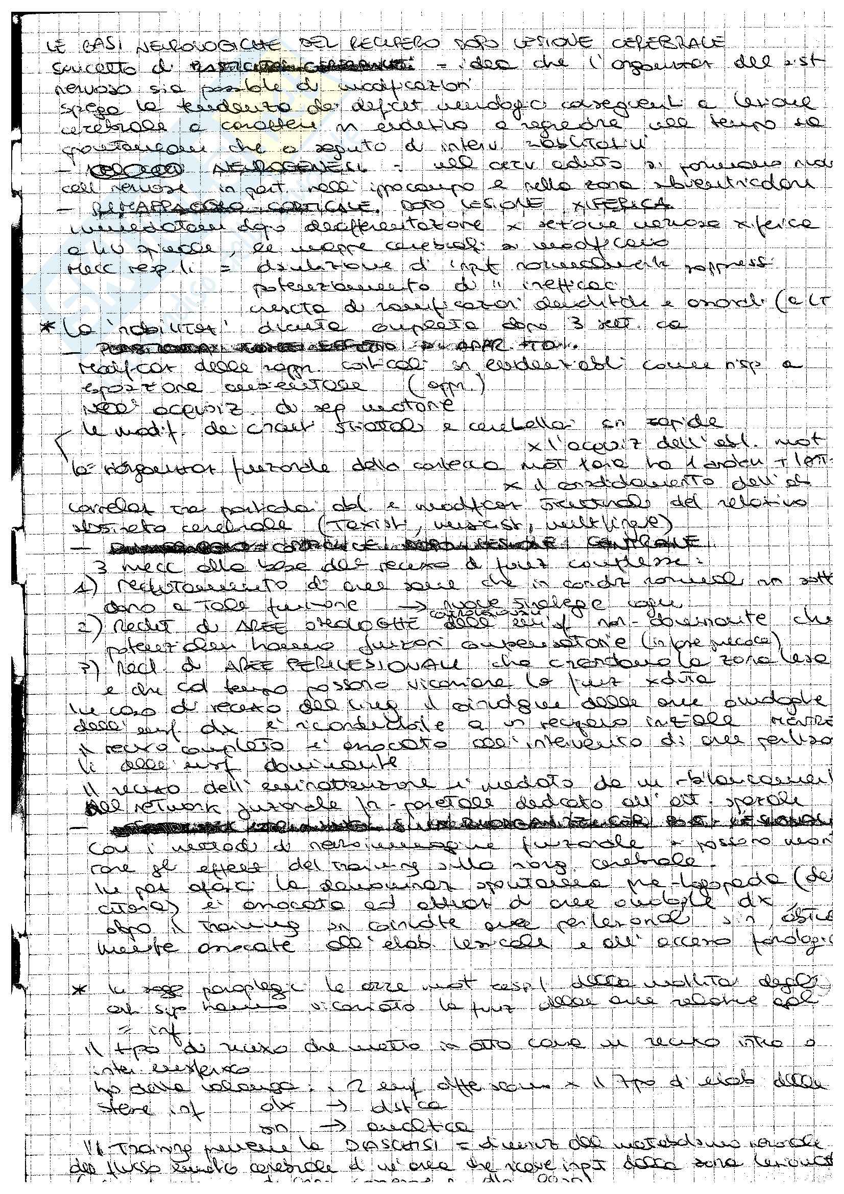 Recupero dopo lesione cerebrale Pag. 1