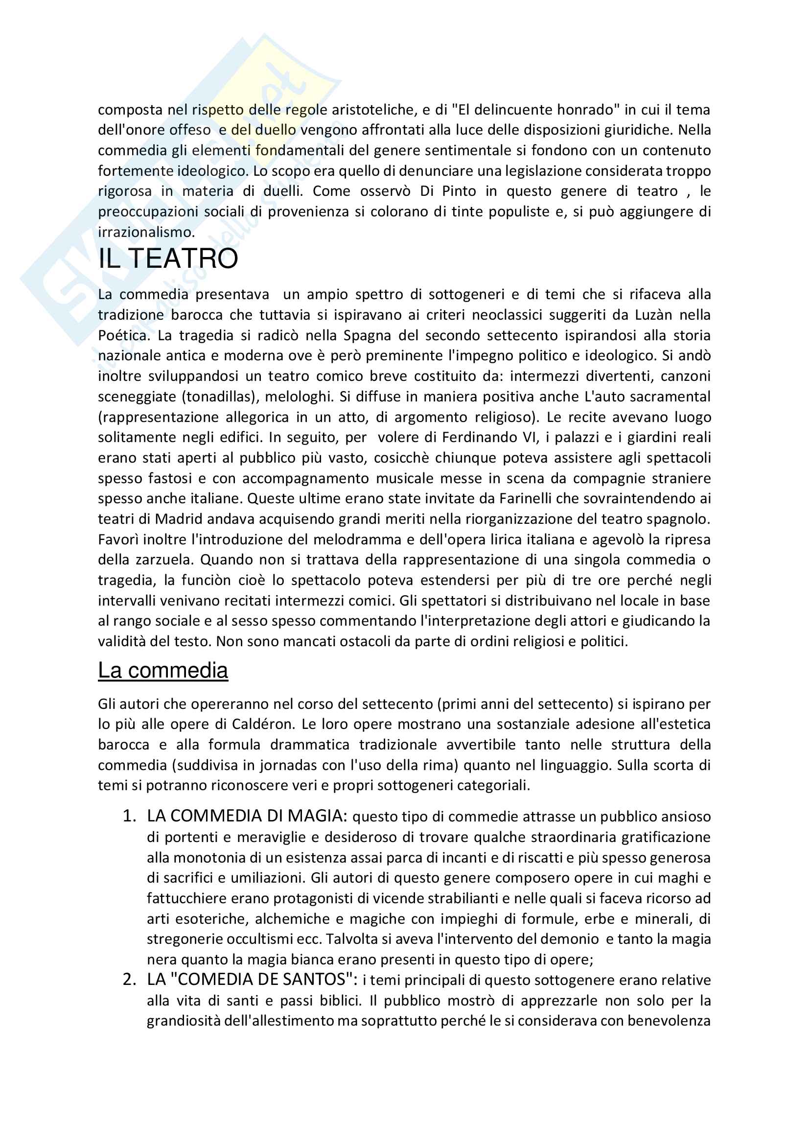 Riassunto esame Letteratura Spagnola 2, prof Flammini, libri consigliati Settecento,Ottocento e Novecento, M.G Profeti Pag. 11