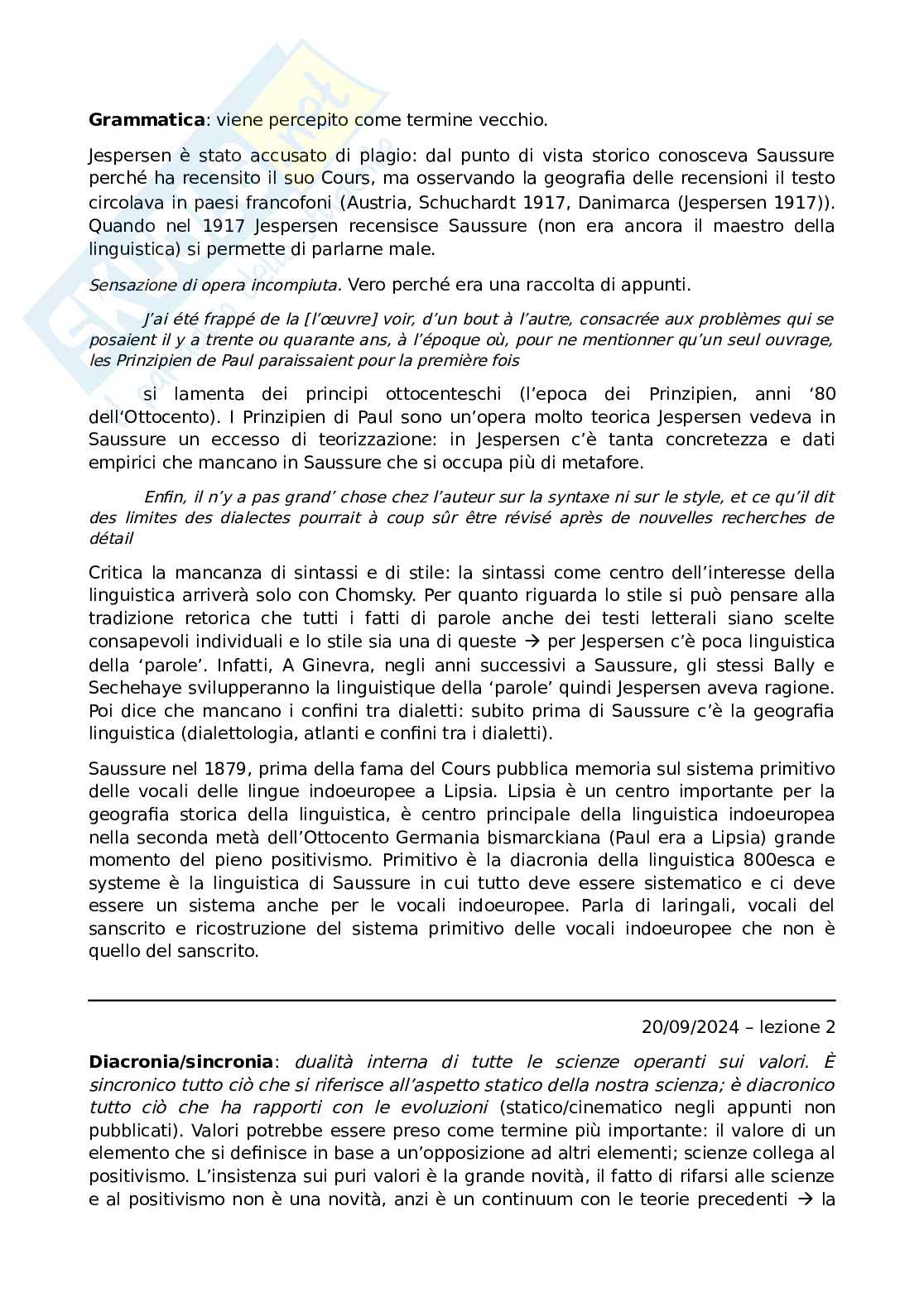 Storia della linguistica Pag. 6
