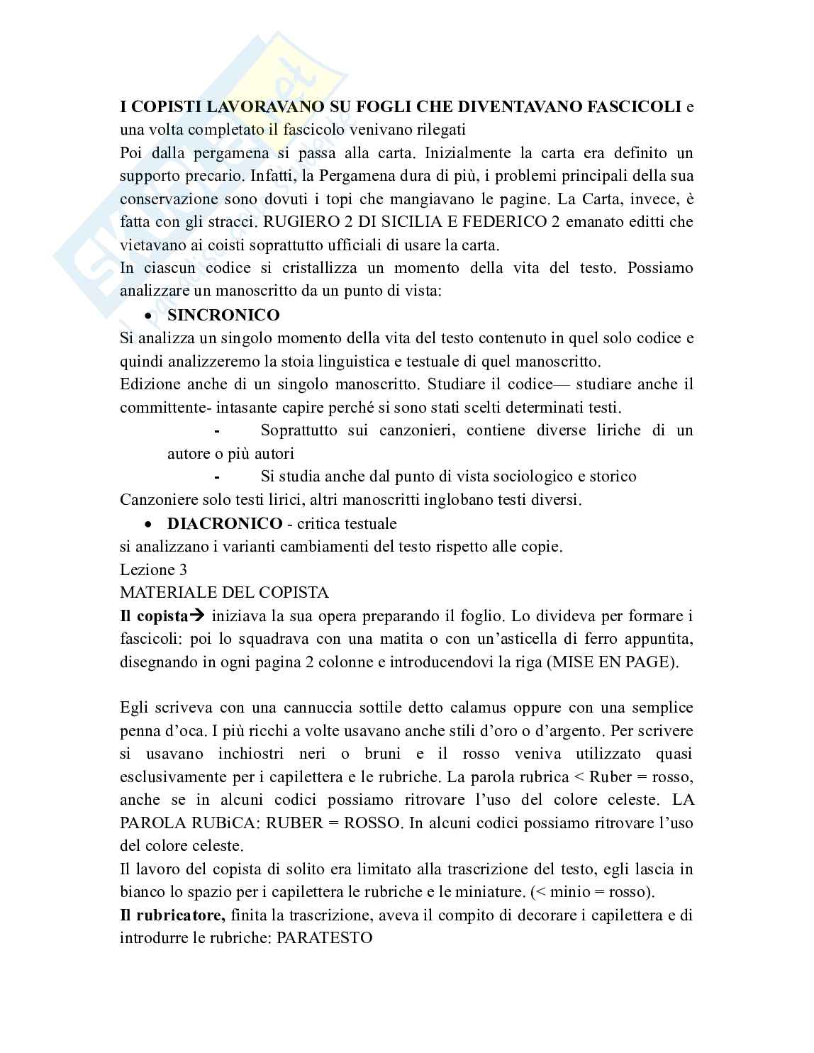 Appunti completi di Filologia romanza (avanzato) Pag. 11