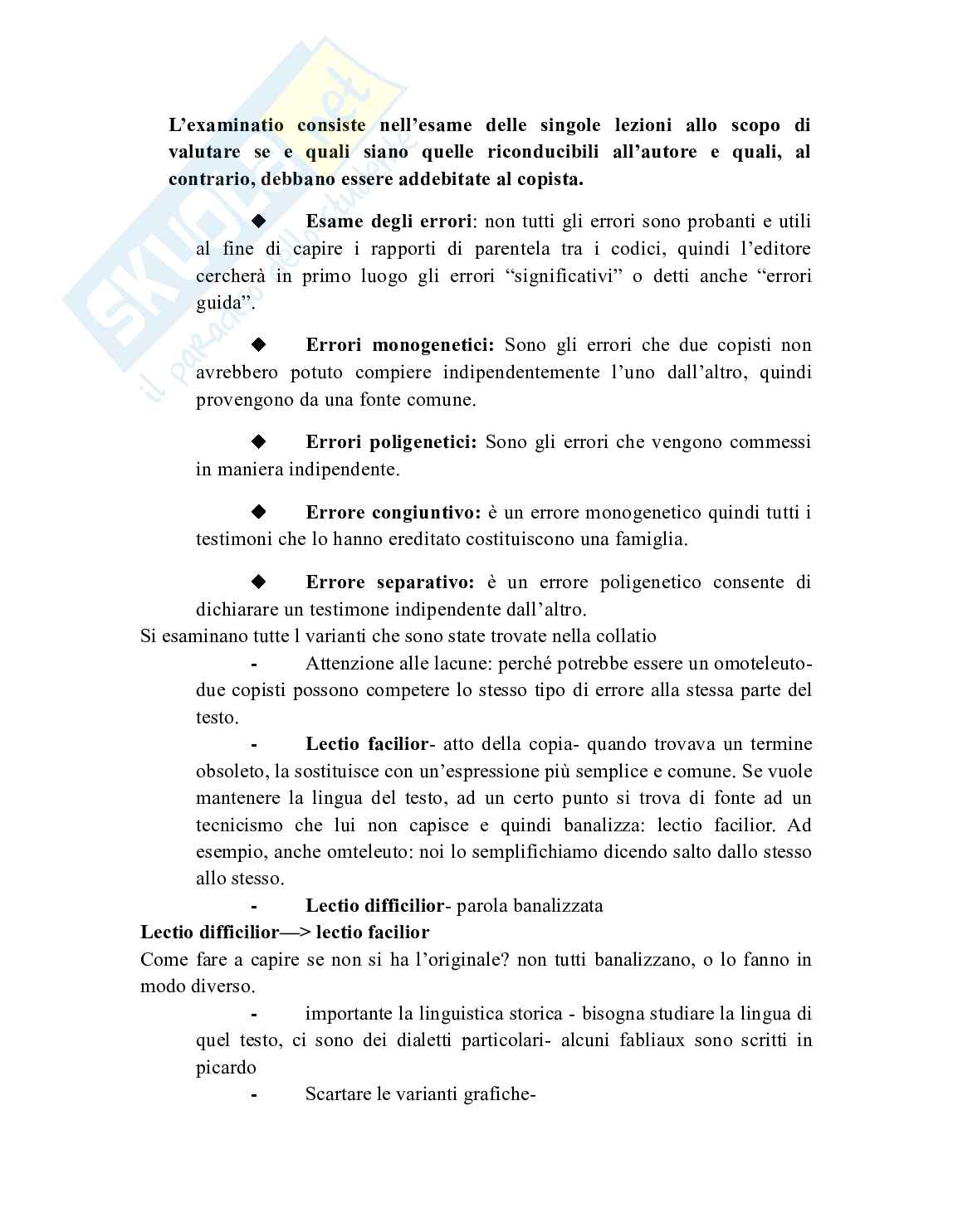 Appunti completi di Filologia romanza (avanzato) Pag. 21