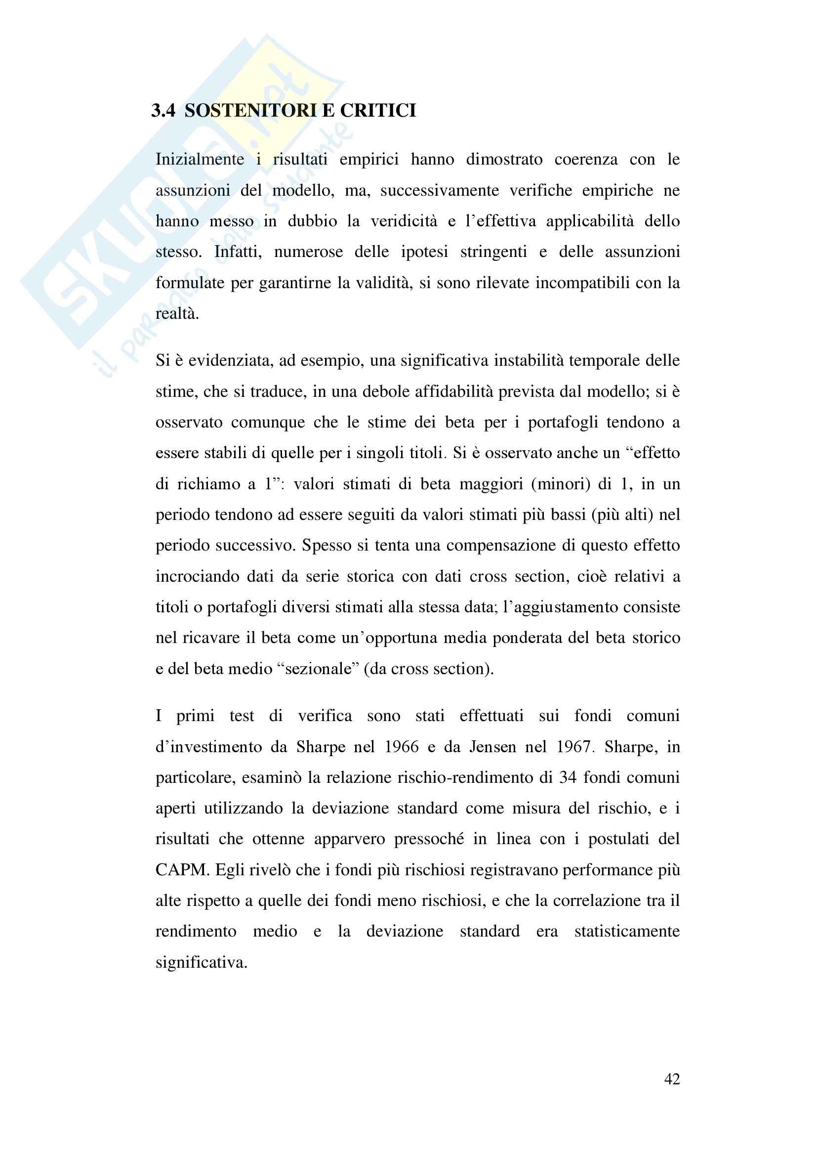 CAPM Capitol Asset Pricing Model - Tesi Pag. 46