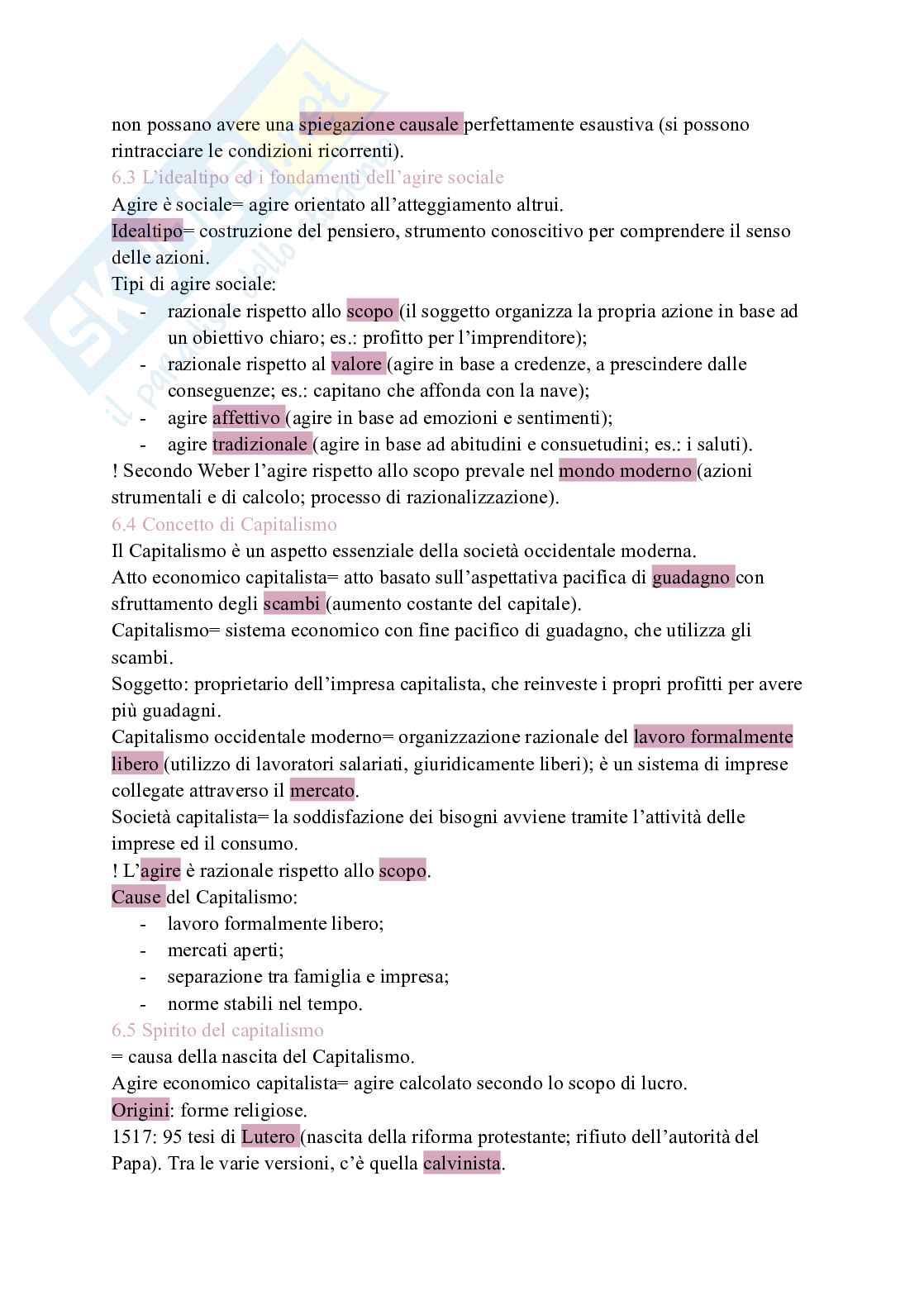 Riassunto esame Sociologia , Prof. Iannone Roberta, libro consigliato Il mondo in questione, Jedlowski Pag. 11