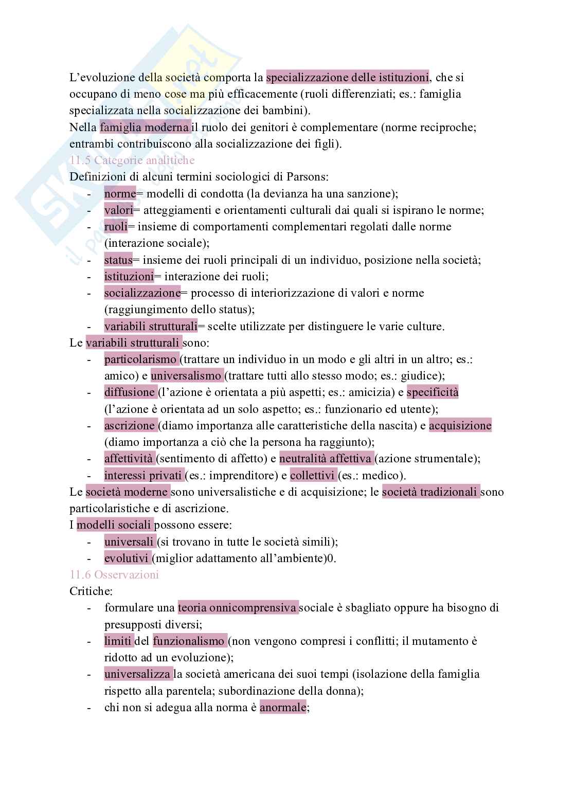 Riassunto esame Sociologia , Prof. Iannone Roberta, libro consigliato Il mondo in questione, Jedlowski Pag. 21