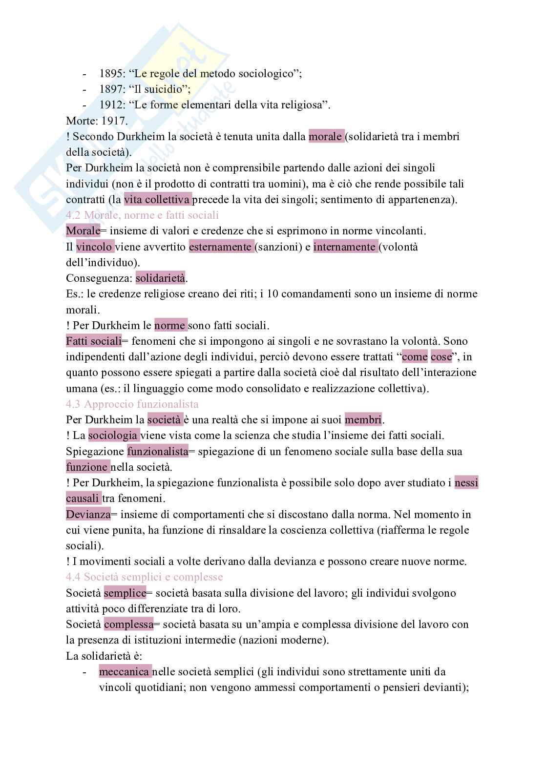 Riassunto esame Sociologia , Prof. Iannone Roberta, libro consigliato Il mondo in questione, Jedlowski Pag. 6