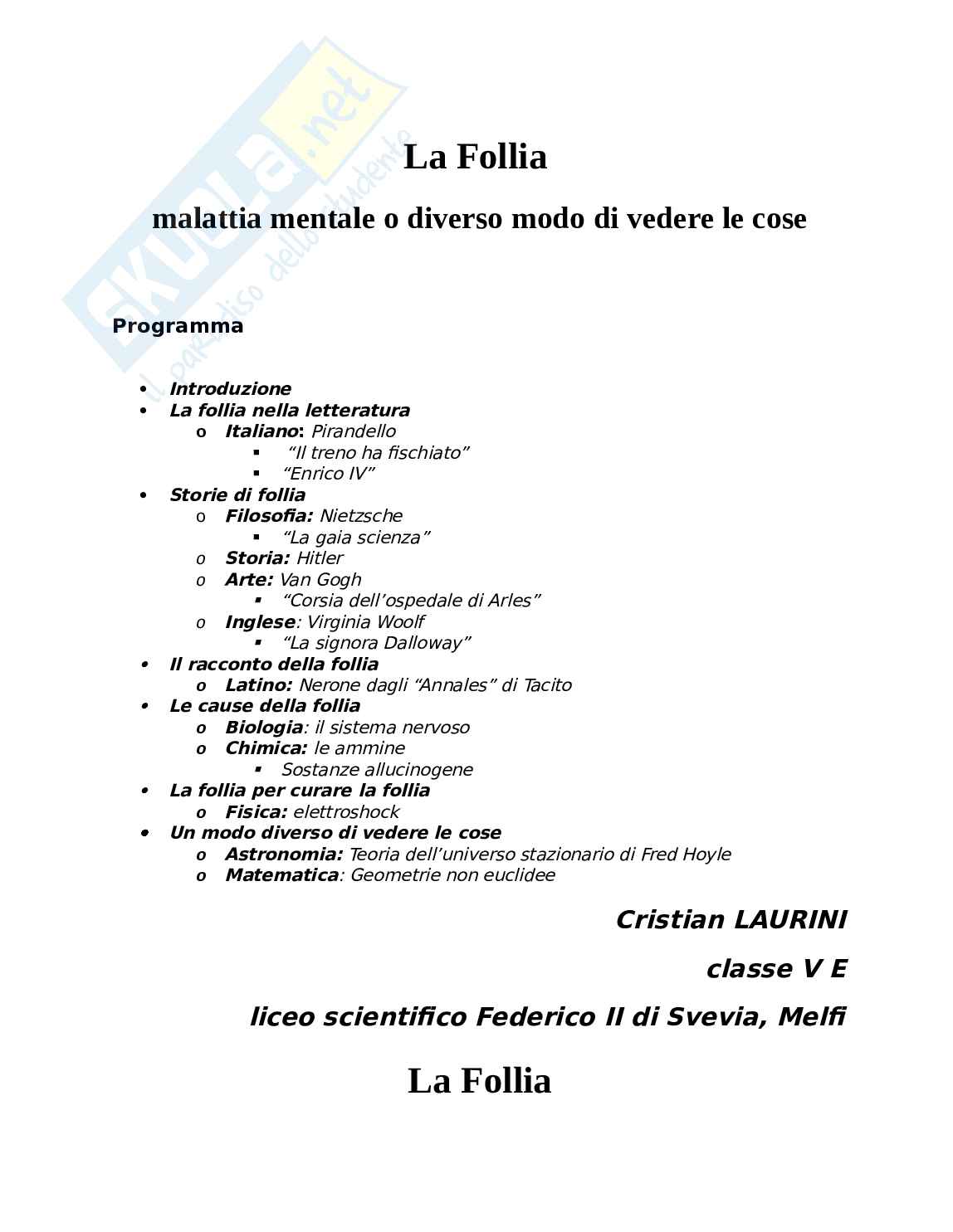 Tesina Follia (2) Pag. 1