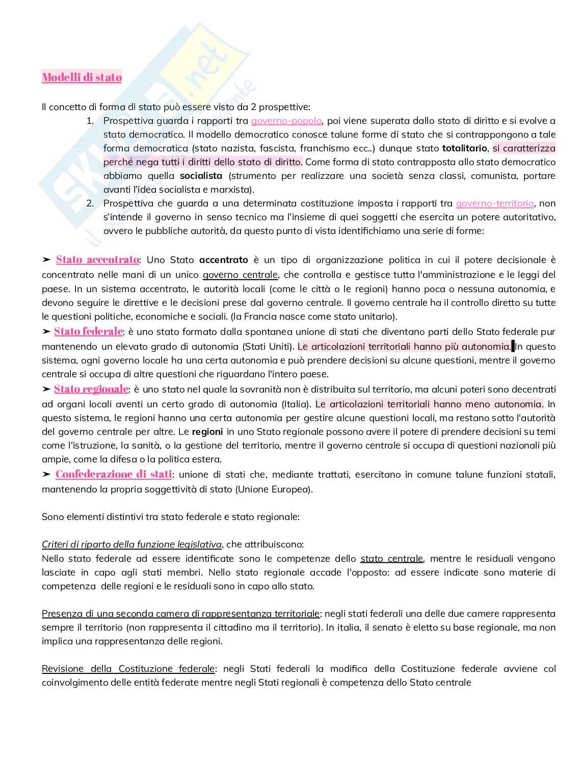 Diritto regionale Pag. 1