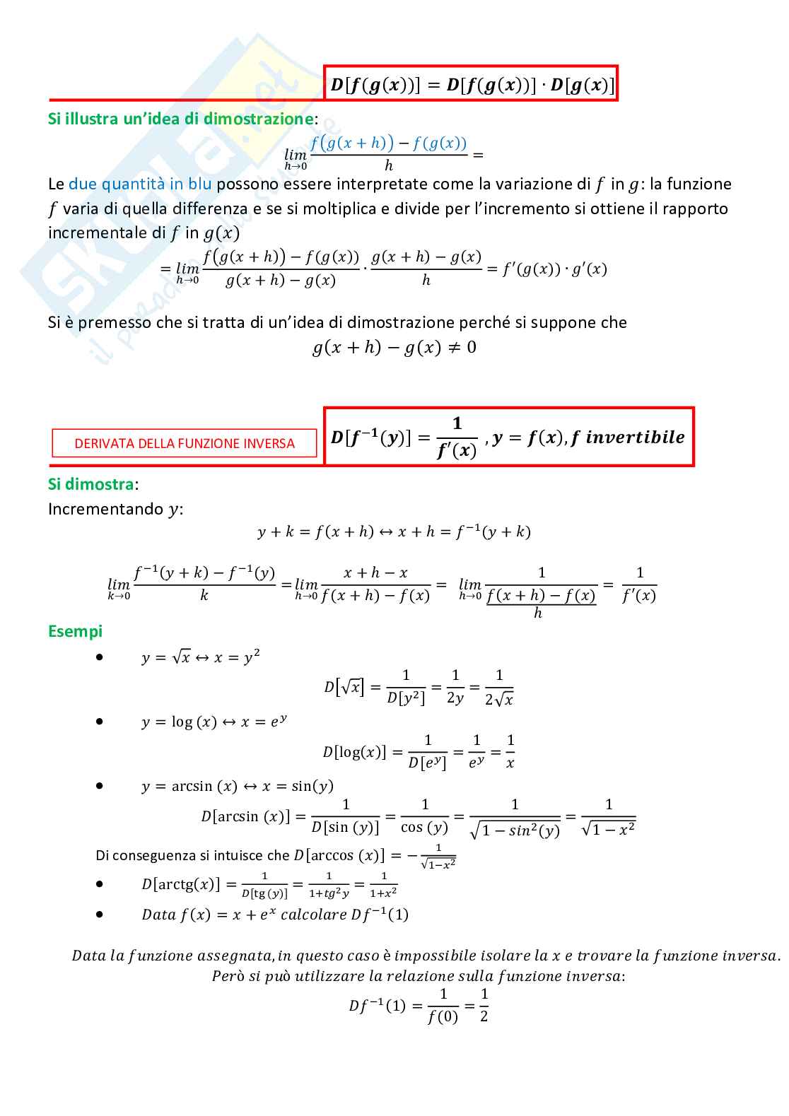 Analisi 1, Guida di immediata comprensione Pag. 51
