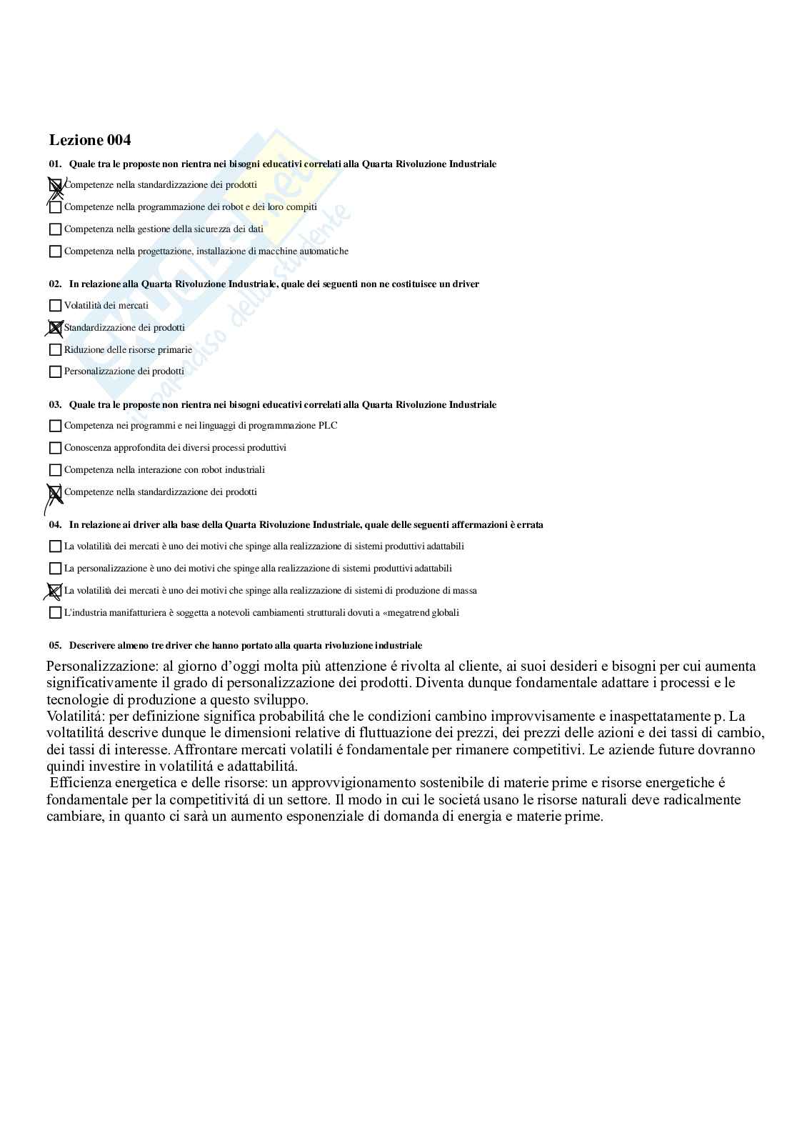 Paniere di Progettazione 4.0 (2025) - Risposte multiple e aperte Pag. 6