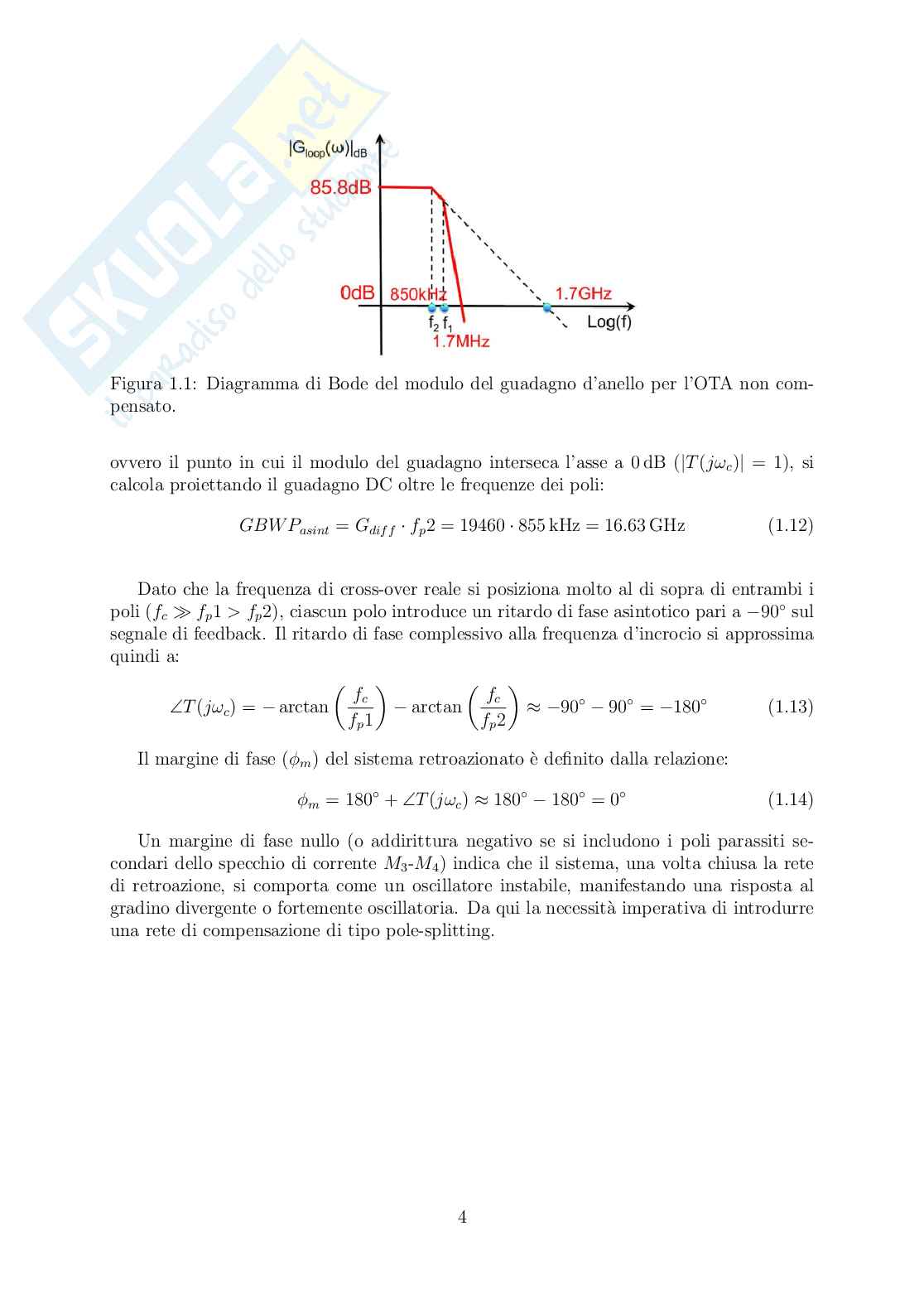 Progettazione, compensazione e risposta di un CMOS OTA a doppio stadio Pag. 11