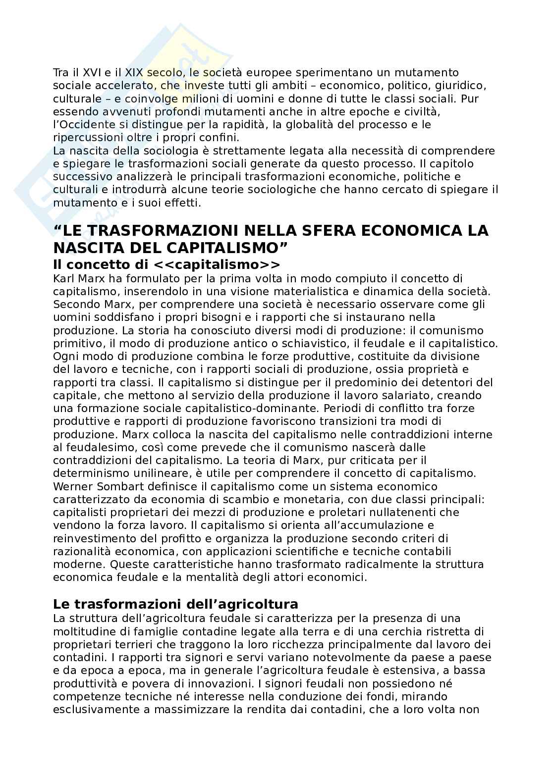 Riassunto esame Sociologia e metodologia della ricerca sociale, Prof. Bevilacqua Emiliano, libro consigliato Sociologia. I concetti di base, Bagnasco, Barbagli, Cavalli Pag. 16