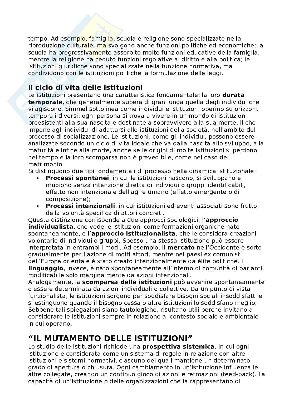 Riassunto esame Sociologia e metodologia della ricerca sociale, Prof. Bevilacqua Emiliano, libro consigliato Sociologia. I concetti di base, Bagnasco, Barbagli, Cavalli Pag. 46