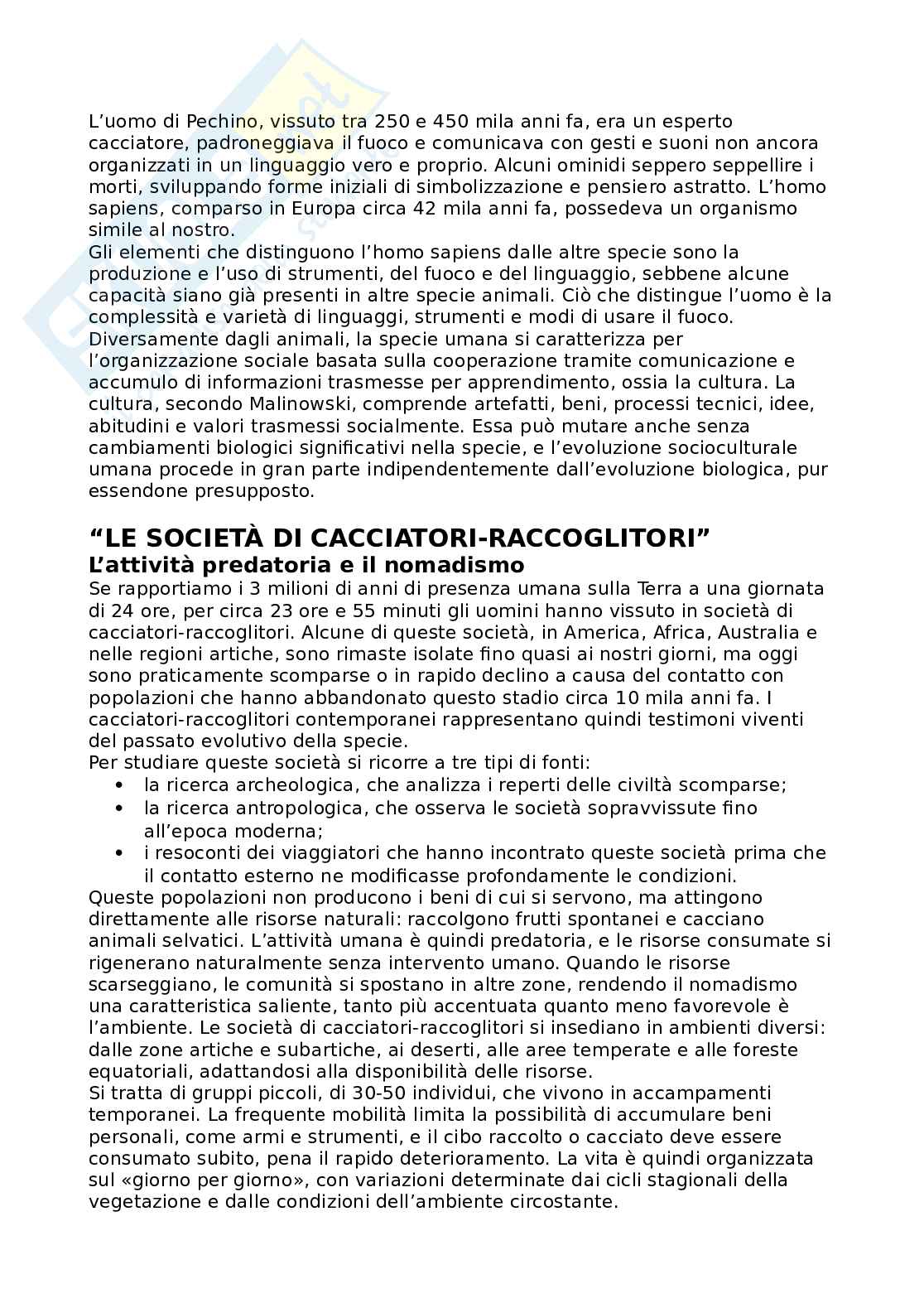 Riassunto esame Sociologia e metodologia della ricerca sociale, Prof. Bevilacqua Emiliano, libro consigliato Sociologia. I concetti di base, Bagnasco, Barbagli, Cavalli Pag. 6